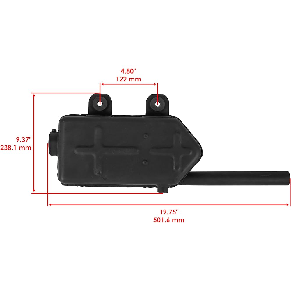 Caltric Exhaust Muffler with Gasket Compatible with Kawasaki Bayou 250 Klf250A Klf250 A 2003 2004-2009