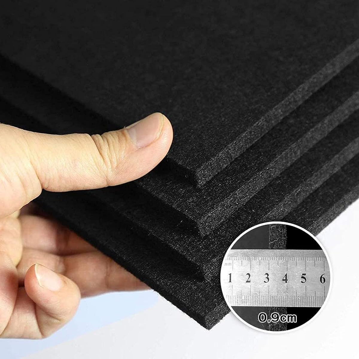 , Sound Absorbing Board, Sound Absorbing Sheet, 60*60cm, Thickness 0.9cm, Soundproofing Sheet, Hard Sound Absorbing Felt Board, Sound Absorbing Panel, Sound Absorption, High Density, Moisture Proof, For Walls and Floors, Polyester Fiber (Set of 24, Blue)