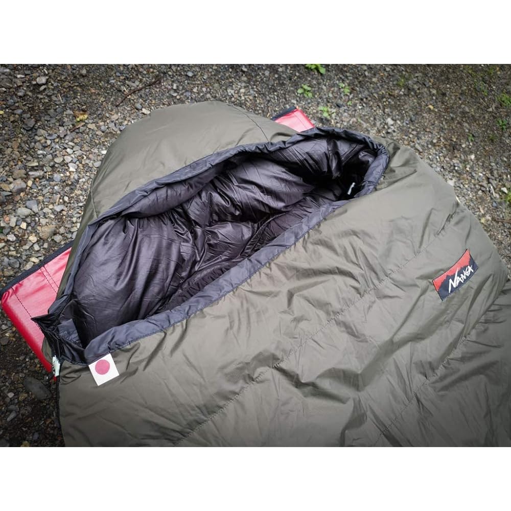 NANGA ×3ten Custom made sleeping bag Super water repellent Aurora Tex 600DX Khaki Custom color