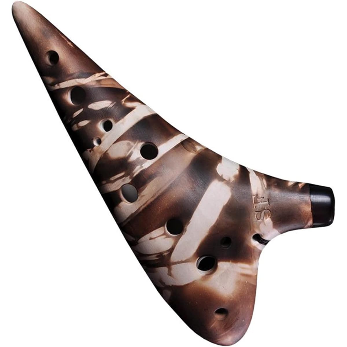 Student 12 Hole Treble F Key Ocarina Plain Fired 12 Hole Ceramic Ocarina Playing Instrument Ocarina Musical Instrument