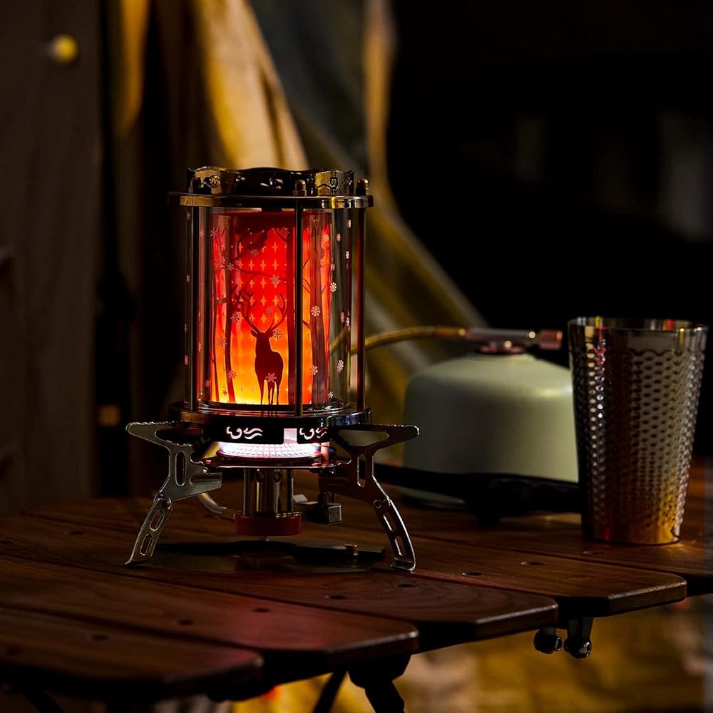 intoNature Outdoor Deep Forest Heater Portable Lightweight Outdoor Warmer Tent Heater Stainless Steel Infrared Heating Alloy For Hiking Camping Climbing (Deer)