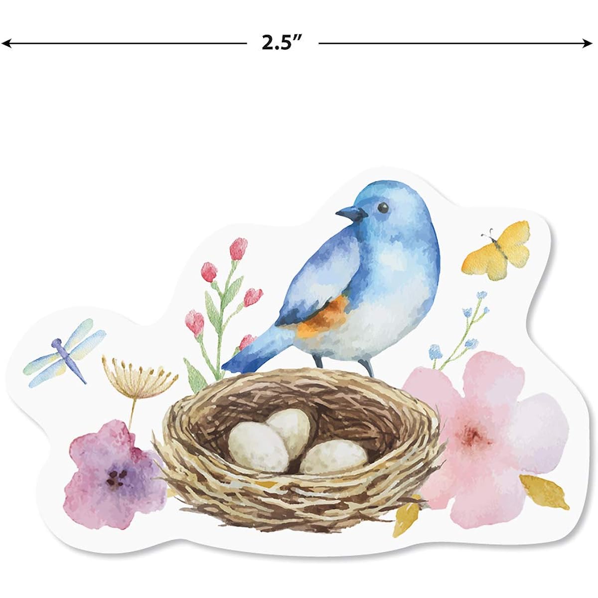 Current Watercolor Bird Stickers - Set of 52