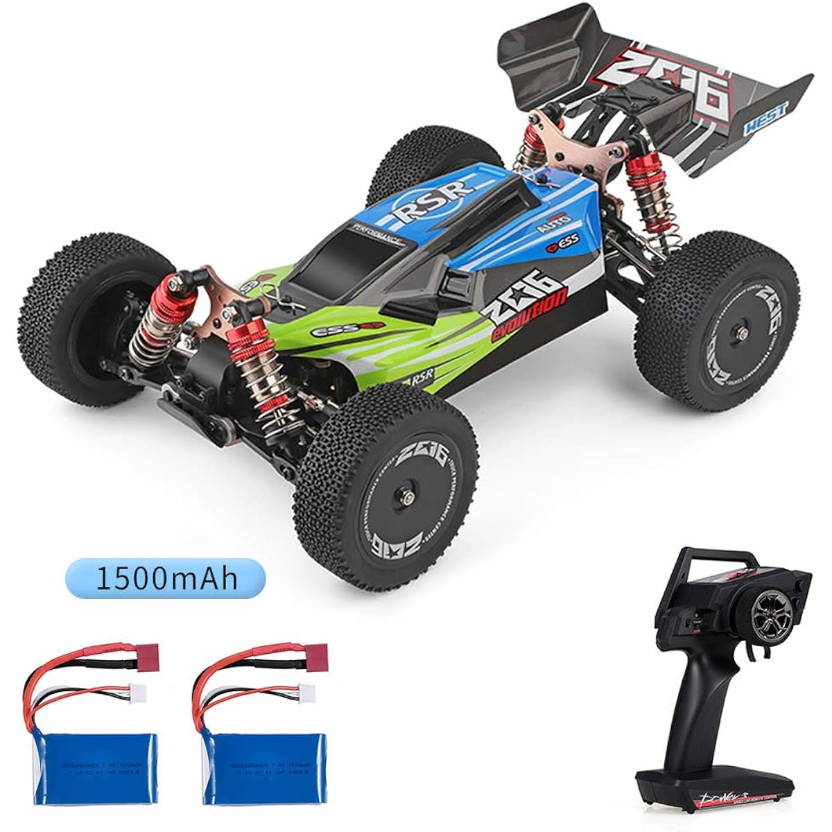 Radio Control Car, Funien S 144001 1/14 RC Car High Speed Racing Car 1500mAh Battery 60km/h 2.4GHz RC Buggy 4WD Off-road Drift Car RTR