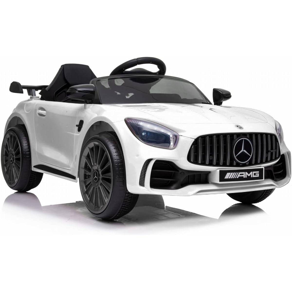 Electric Ride-On Radio Control Car Mercedes AMG GT-R Shipped Complete Mercedes Benz BENZ Electric Ride-On Toy Electric Ride-On Radio Control [BBH288] (WHITE)