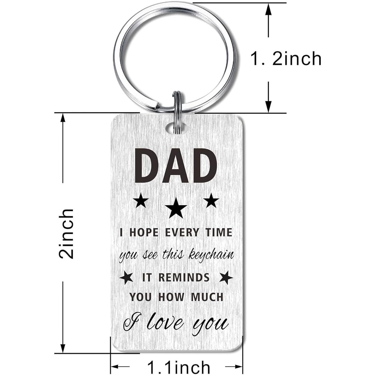 Gezxin Gift for Dad, I Love You Dad Father's Day, Keychain from Daughter, Gift for Proud Dad, Personalized Father Wedding Thanksgiving Christmas Easter Valentine's Day Christmas Present, Daughter to Dad, 2*1.1inch