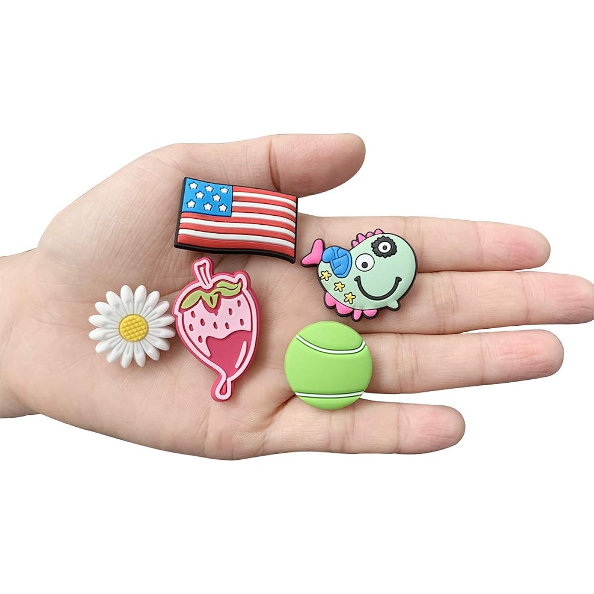 Diasstro 100pcs Random Cute Shoe Charms Clogs Shoes & Bracelets Wristbands Gifts for Party Birthday Christmas Presents
