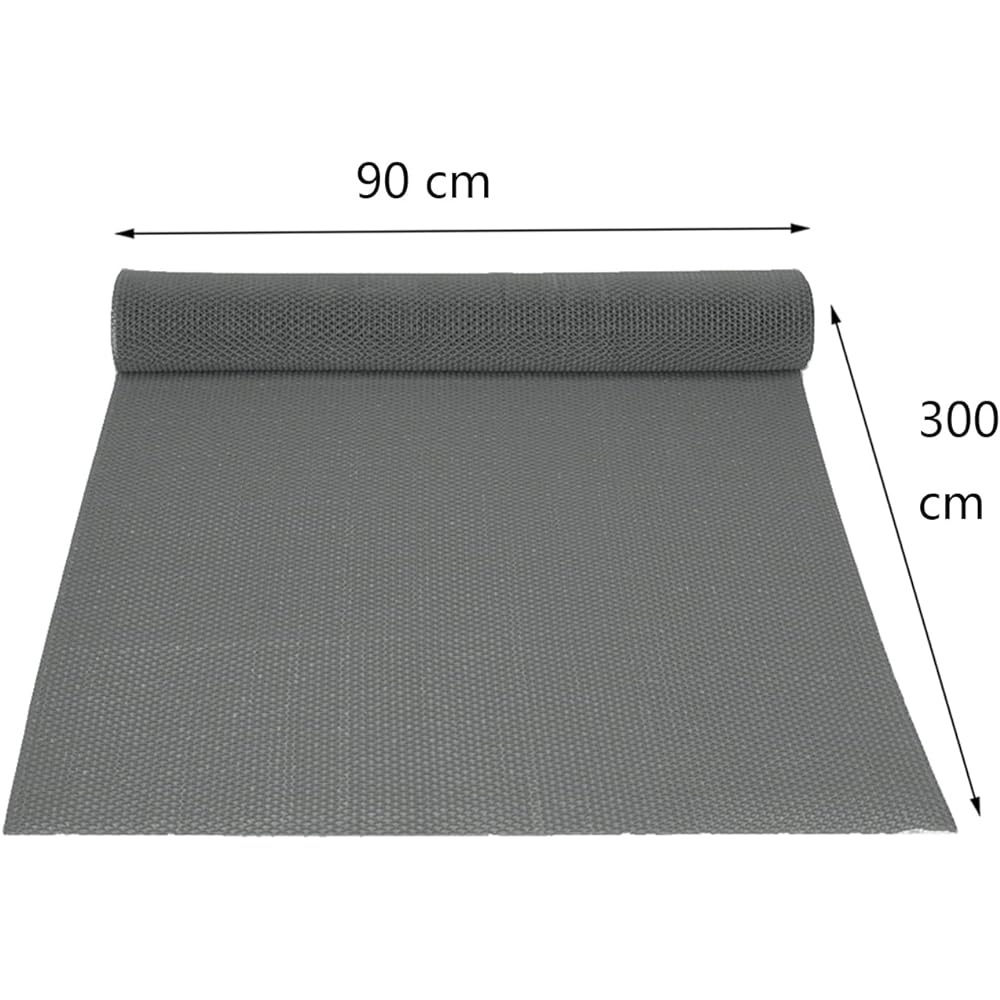 sumunior Outdoor Indoor Non-Slip Mat, Mat, 300x90cm, PVC Sheet, Drainage Rubber Floor Mat, Perforated Rubber Mat, Entrance Mat, Possible, Fall Prevention, Mud Removal, Parking Lot, Mat, For Aisles, Corridors, Baths, Baths (90x300cm, Wavy Pattern)