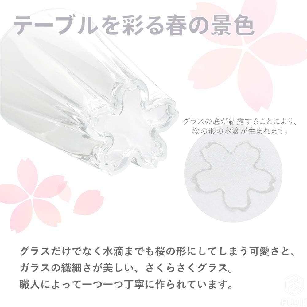 Hyaku Percent (100%) Tumbler Red and White 240cc SAKURASAKU YUKISAKURA [Sakurasaku Yukizakura] SG-02TP Set of 2