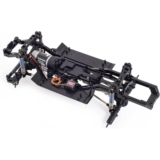 313mm Wheelbase Nylon Chassis Frame Car Body 2 Speed Transmission with 35T 550 Motor for 1/10 RC Crawler Axial SCX10 TRX4 D90 (DIY+Axle)