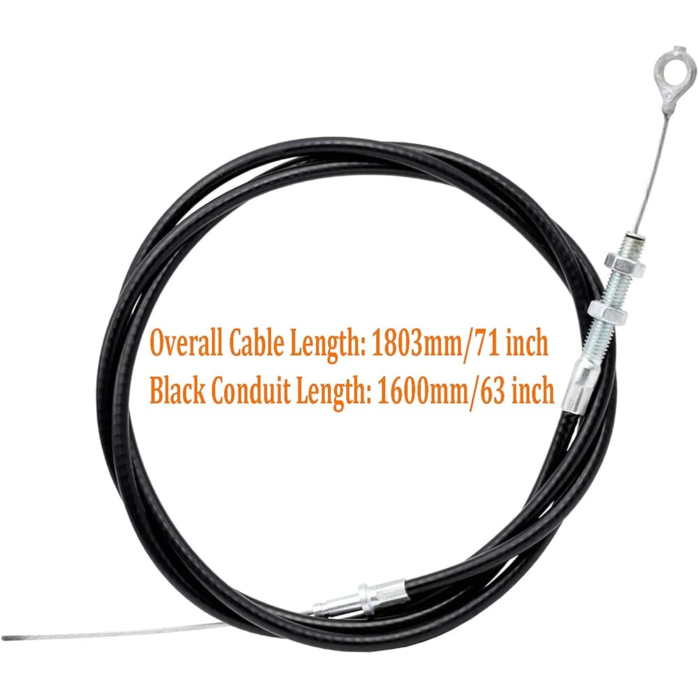 Universal Throttle Cable 63" Long Inner Wire 71" Length for Manco Go Kart 8252-1390 Go Kart Throttle Cable for Go Kart (Includes 4 Cable Ties)