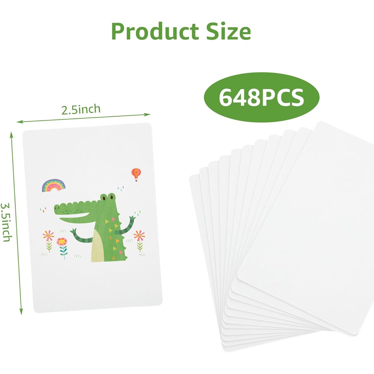 Oungy 648 Pieces Blank Playing Cards Deck Blank Playing Cards Double Sided White Blank Index Flash Cards DIY Game Cards Gift Cards for Writing/Drawing 2.5" x 3.5"