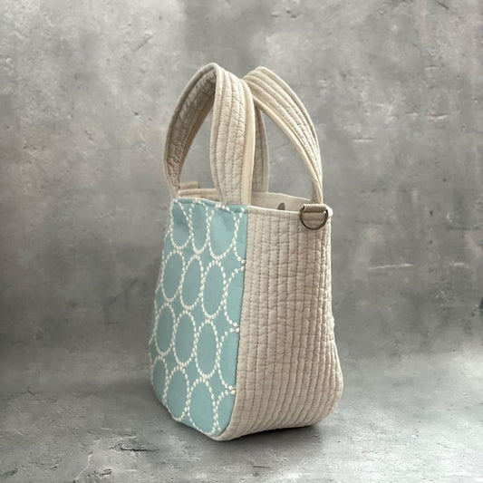 Mina Perhonen tambourine light blue x Nubi round tote