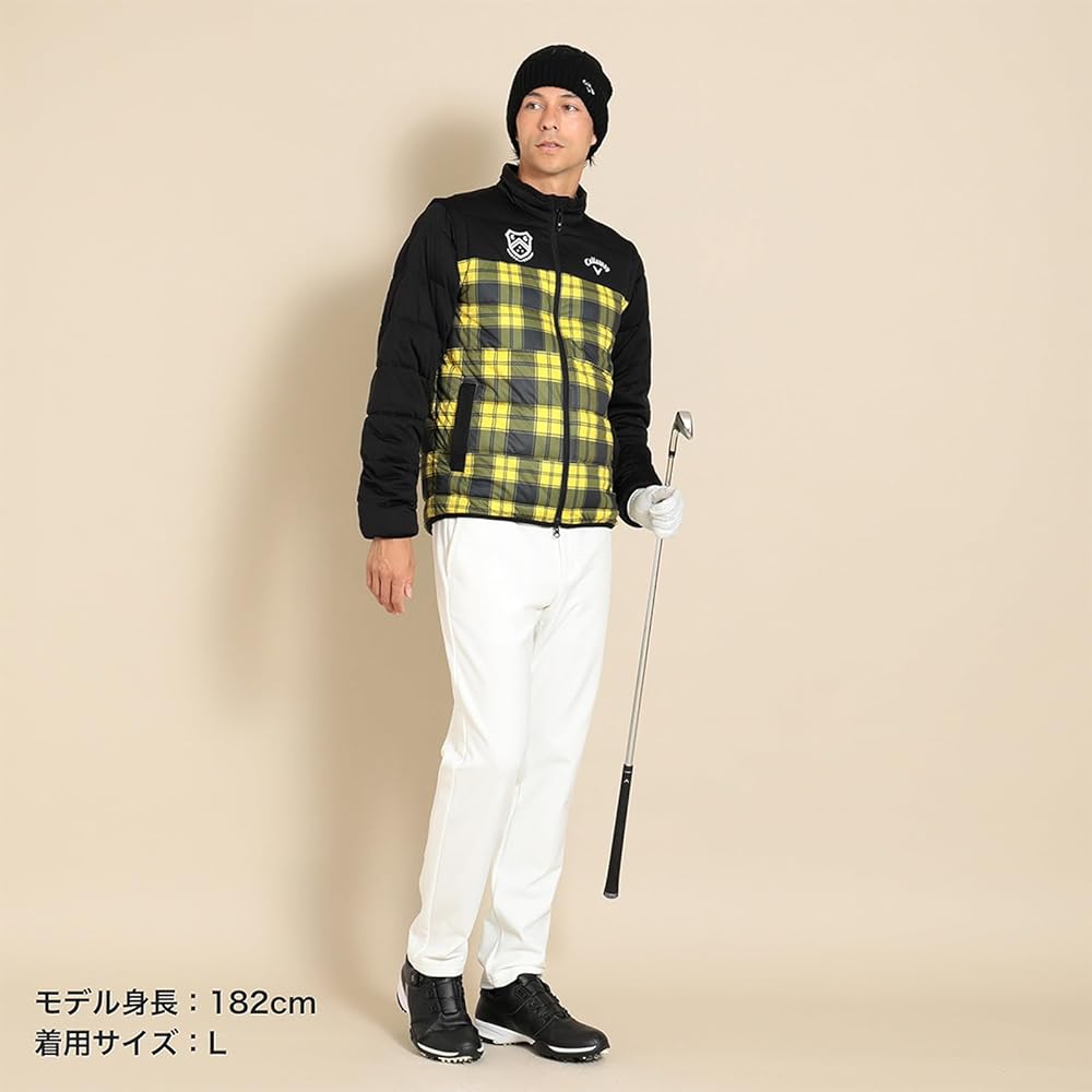 [Callaway] Men's Water Repellent Full Zip Filled Blouson (Star Stretch: Stretchy/Windproof) / Outerwear Golf / C23215109