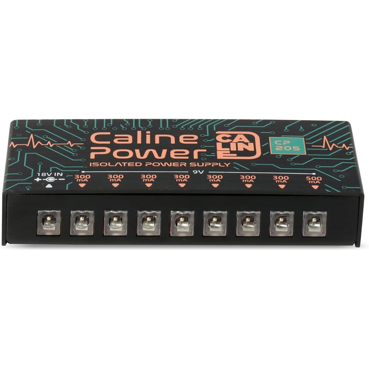 Caline CP-205 Guitar Power Supply 8 Truly Isolated DC Outputs for 9V Effect Pedal