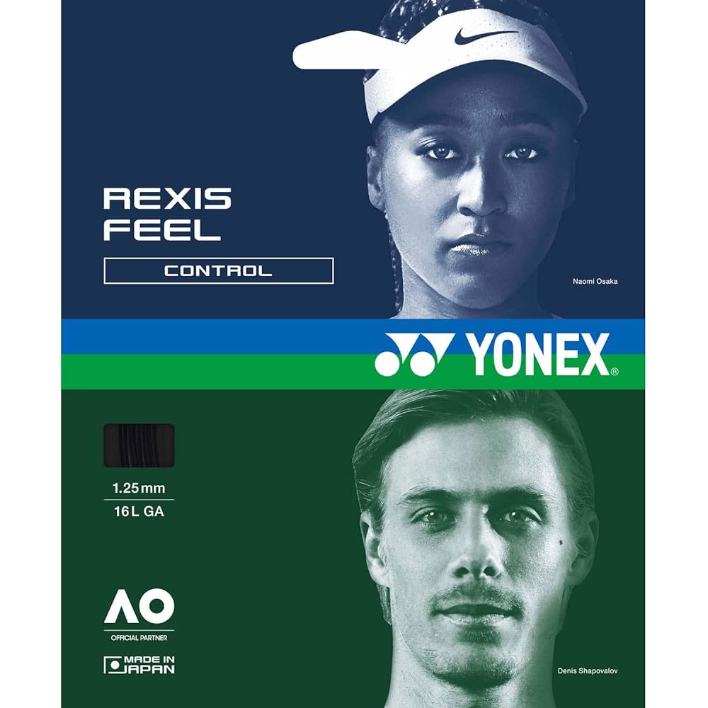 YONEX Hard Tennis String Gut Lexisfeel 1.25mm/1.30mm 12m/200m White/Black TGRFL