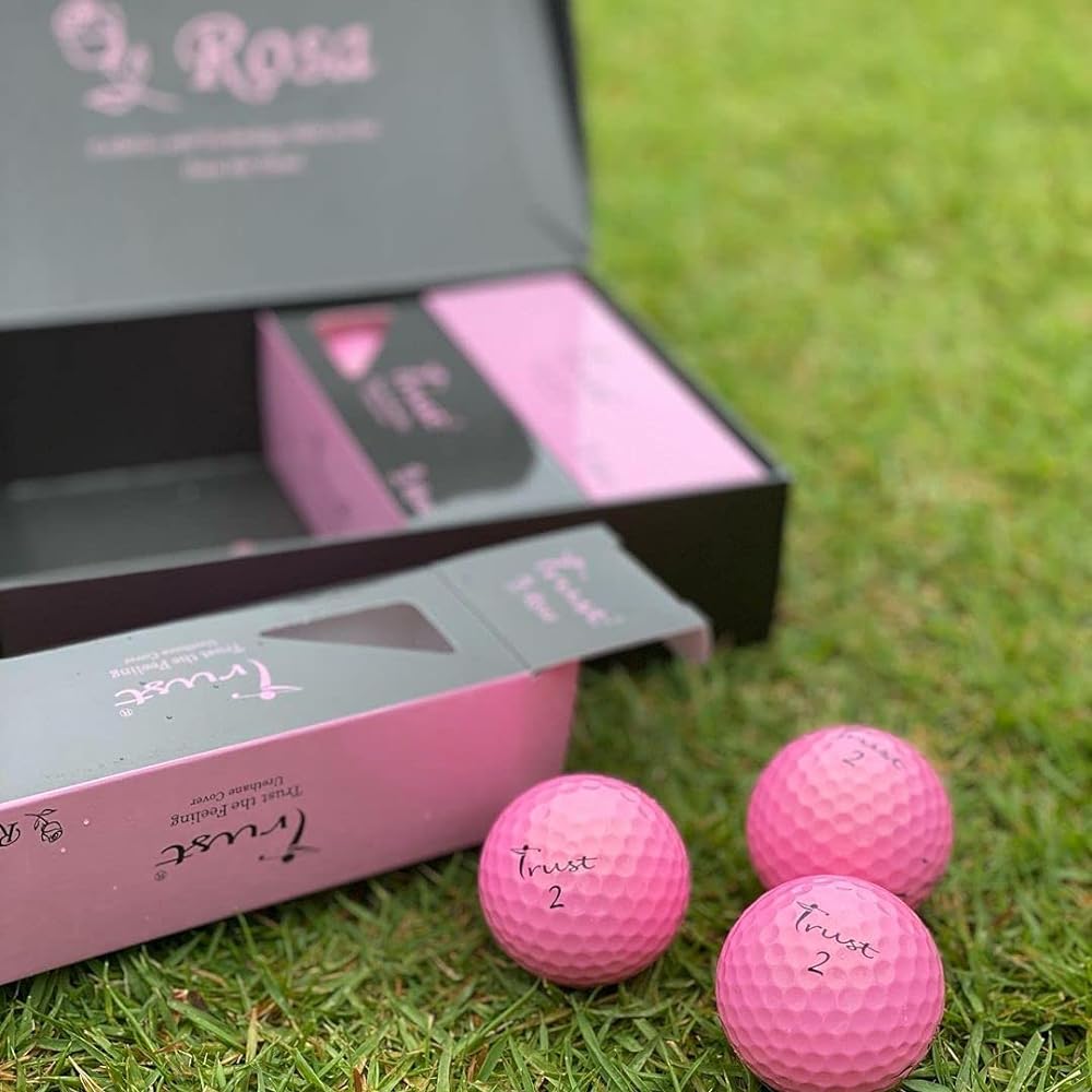 Trust Trust Golf Ball Rosa (Rosa) Non-covering Bright pink with glitter Soft feel Increased flight distance Urethane cover 3-piece reactive core 1 dozen (12 pieces) / 4 dozen (48 pieces) Pearl pink