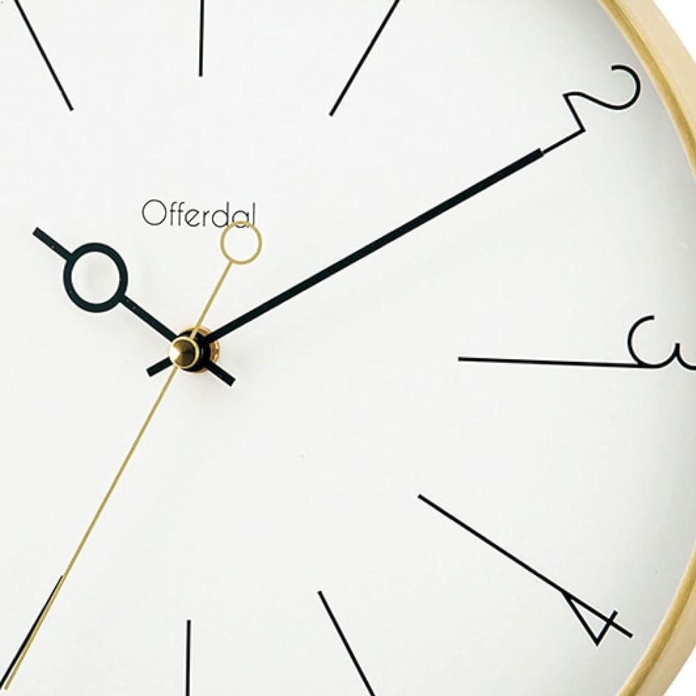 Interform Wall Clock CL-3882 Manon Gold White Modern Elegant Stylish Diameter 29cm