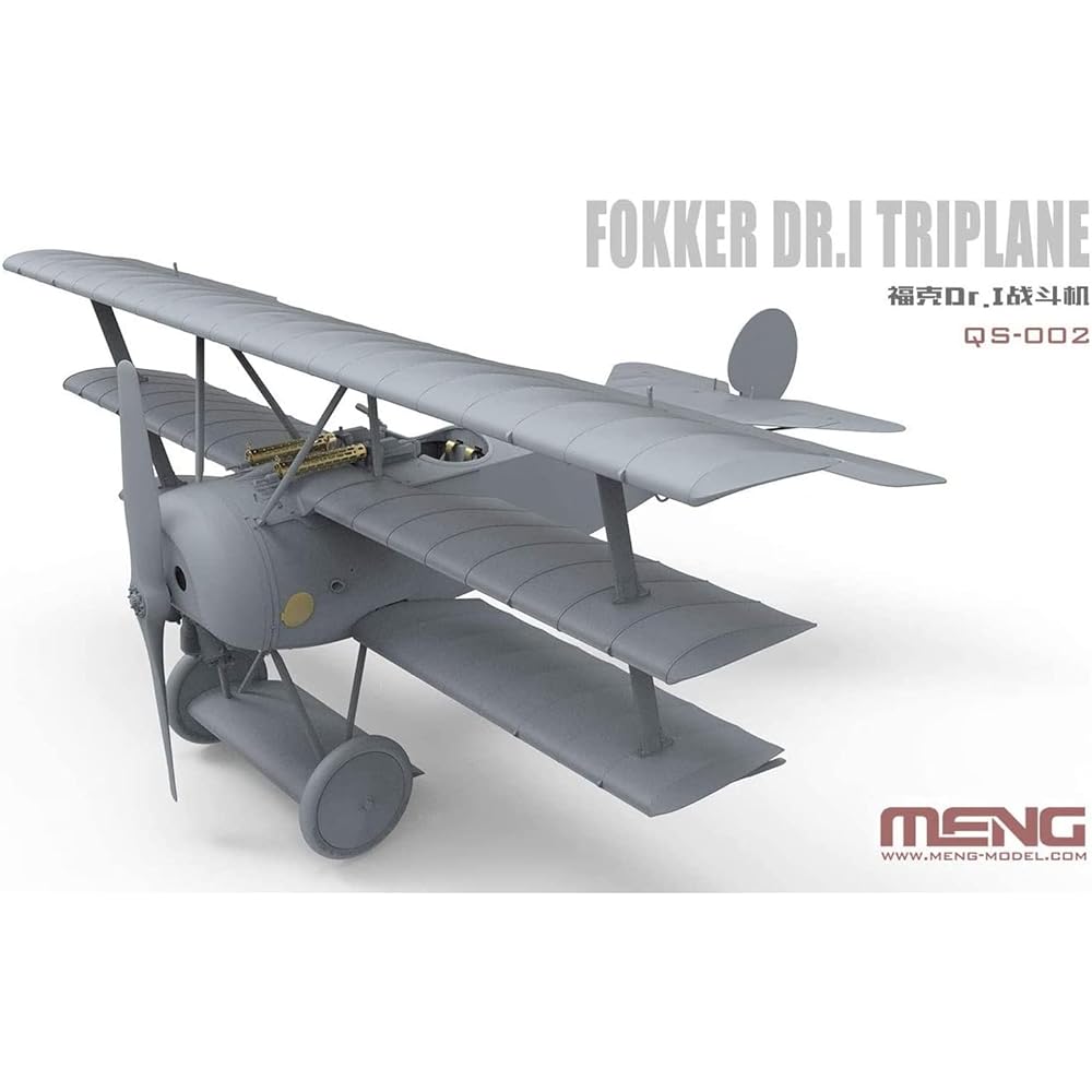 Mont Model 1/32 Luftwaffe Fokker Dr.1 Fighter Red Baron Plastic Model with Resin Bust Figure (Manufacturer's First Order Limited Production) MQS-002S