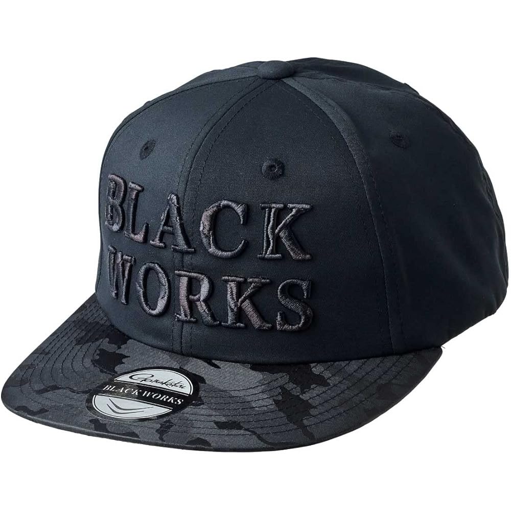 [Gamakatsu] Flat Brim Cap (BLACK WORKS)