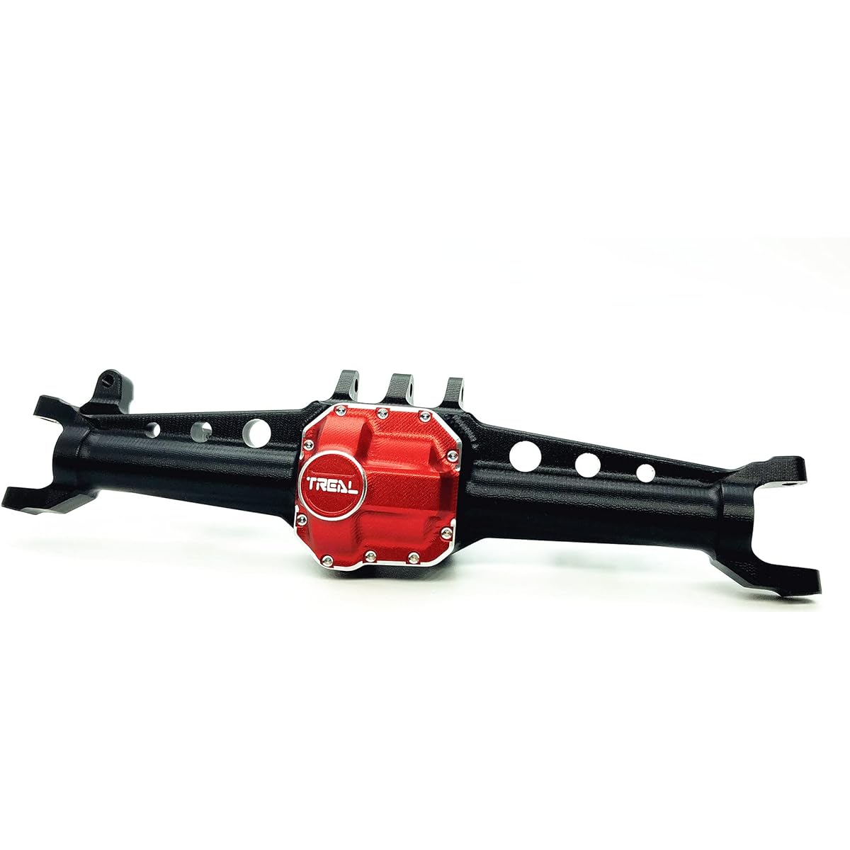 Treal SCX10 II Axle, Aluminum 7075 Metal Front Axle, One Piece CNC Billet Machined Compatible with Axial SCX10 2 AR44 (Black)