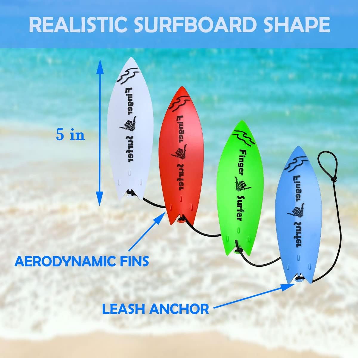 GISGOO Finger Surfboards 4pcs Car Ride-On Mini Window Surfboard Windboard Finger Toy Finger Surfboard for Adults Teens Boys Girls (4pcs-A)