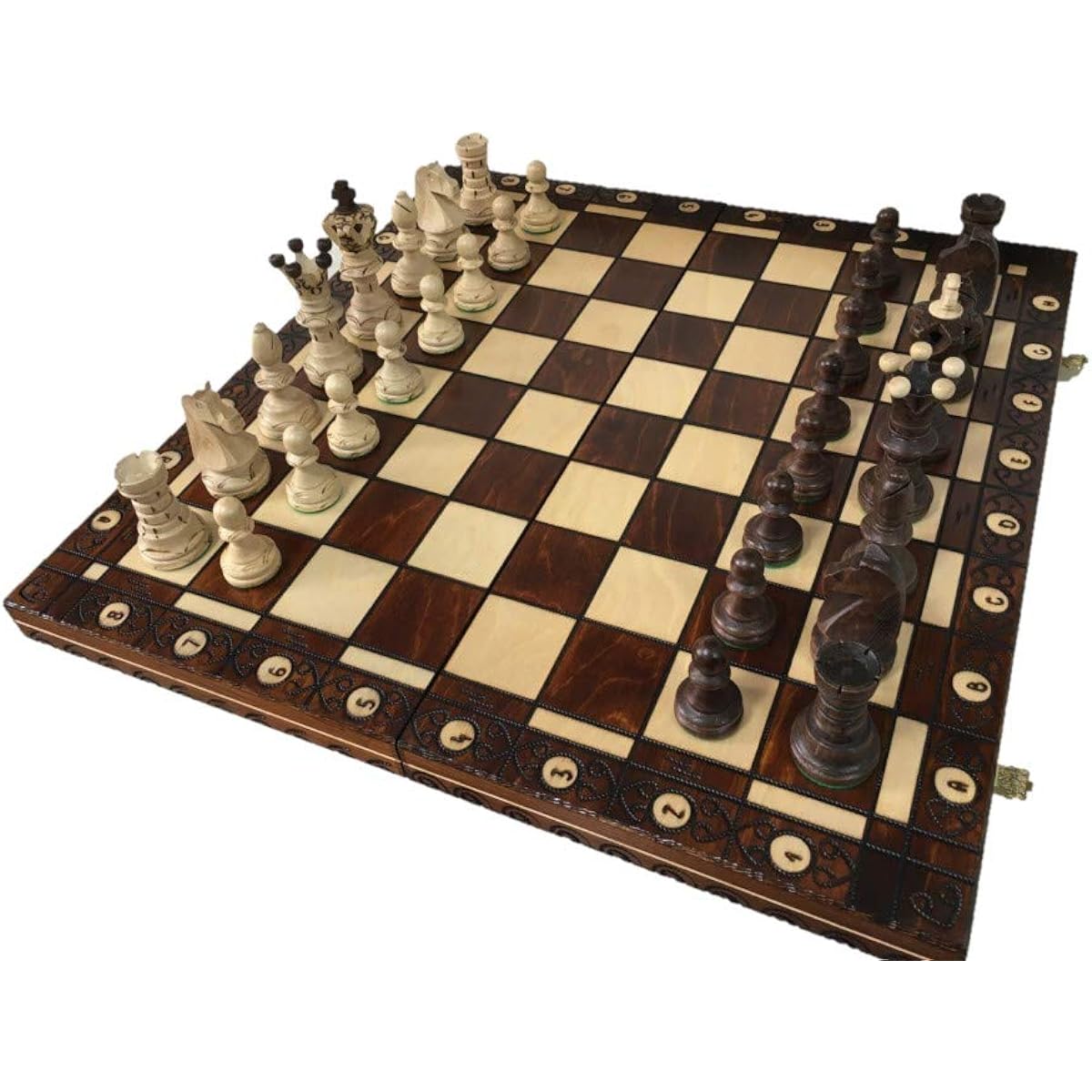 Wegiel Wooden Chess Set Chess Board Set AMBASSADOR (Ambassador) Chess Board Poland Genuine Product
