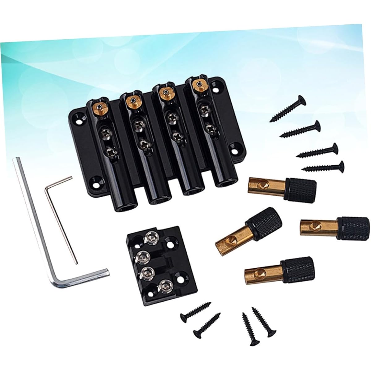 SWOOMEY 4 Strap Bass Bridge Bass Guitar Headless Guitar Guitar Tremolo Bridge Acoustic Guitar Bridge Guitar Tailpiece Guitar Locking Nut Accessories Vintage