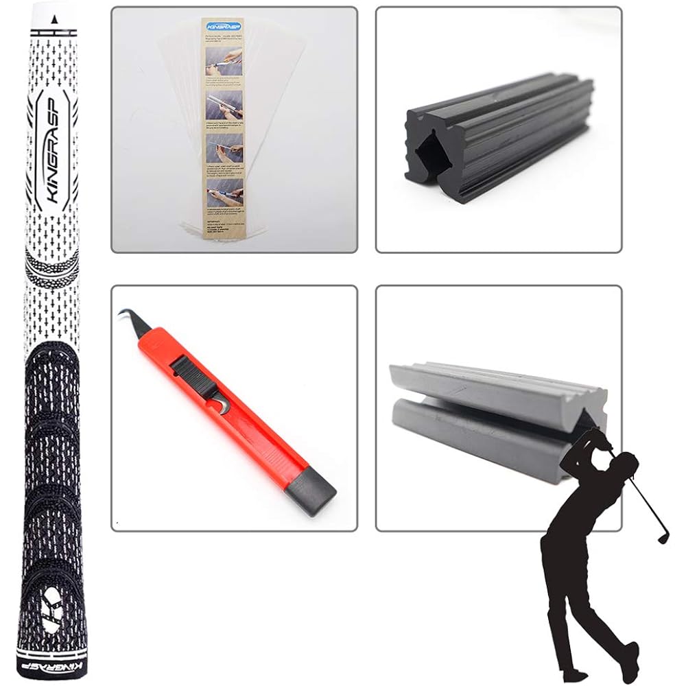 Golf grip set of 9 golf club parts anti-slip cord rubber for irons double-sided tape included
