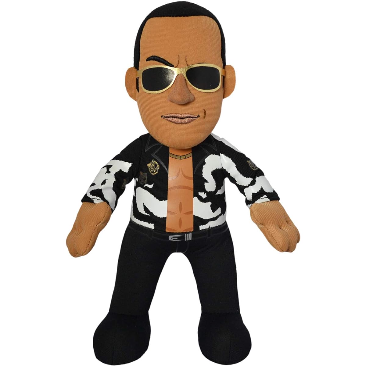 Bleacher Creatures WWE Old School The Rock 10" Plush Figure - Wrestling Legend for Play or Display