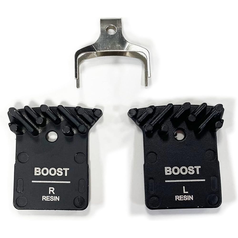 JITECO Sports BOOST Boost Disc Brake Pad SHIMANO Compatible Resin Made with Fins DB-PADS1RE Black