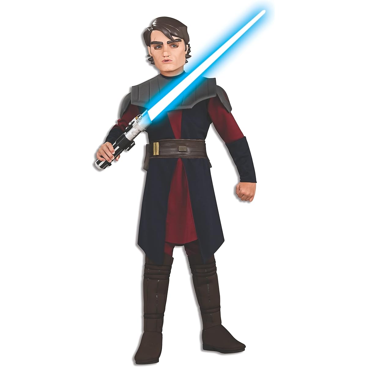Star Wars Clone Wars Anakin Skywalker Deluxe Children's Cosplay Costume♪Halloween♪Size: Medium