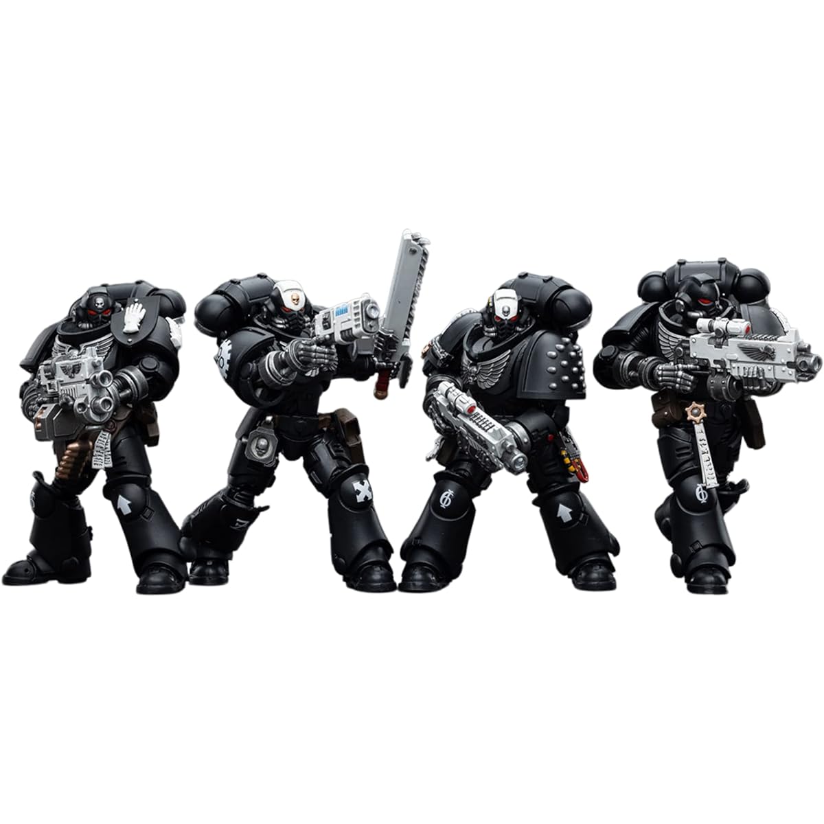 JOYTOY 1/18 Action Figure Warhammer 40,000 Iron Hand Intercessors Collection Model (Set of 4 Figures) 4.75 inches