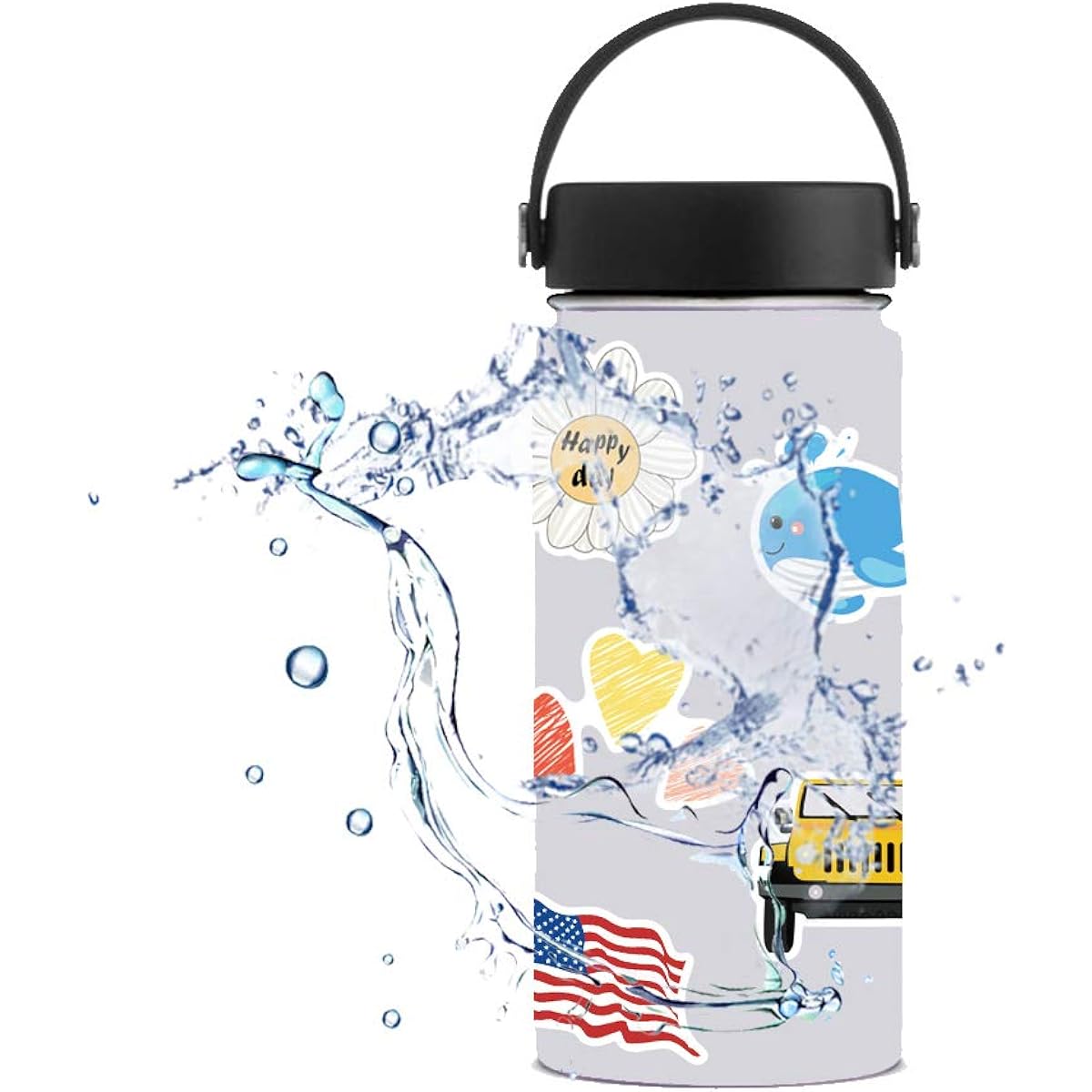 QXTTS Vsco Stickers for Hydro Flask 50 Pieces Cute Waterproof Aesthetic Stickers Laptop Water Bottle Stickers for Teen Girls Boys QXTTS-ZZ-50-1