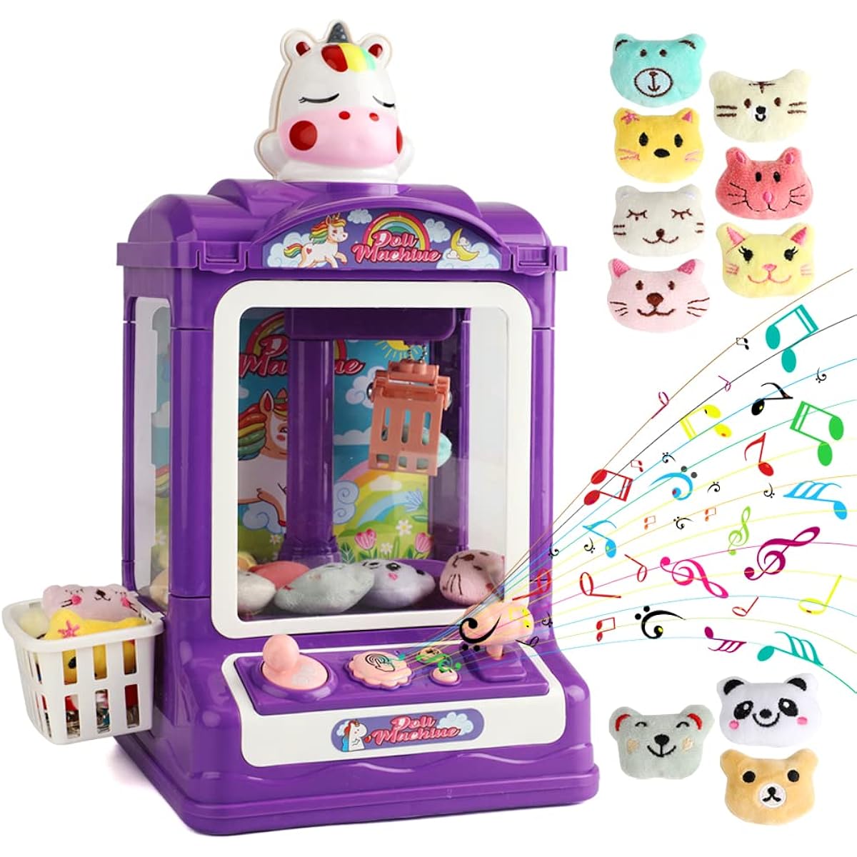 BSTCRAFT Claw Machine Mini Candy Claw Machine for Kids Birthday Gift Boys Girls 6-7 Years 8-13 Years Mini Vending Arcade Game Machine Toys Home Party Favors Goods Bag Stuffer Christmas Stocking