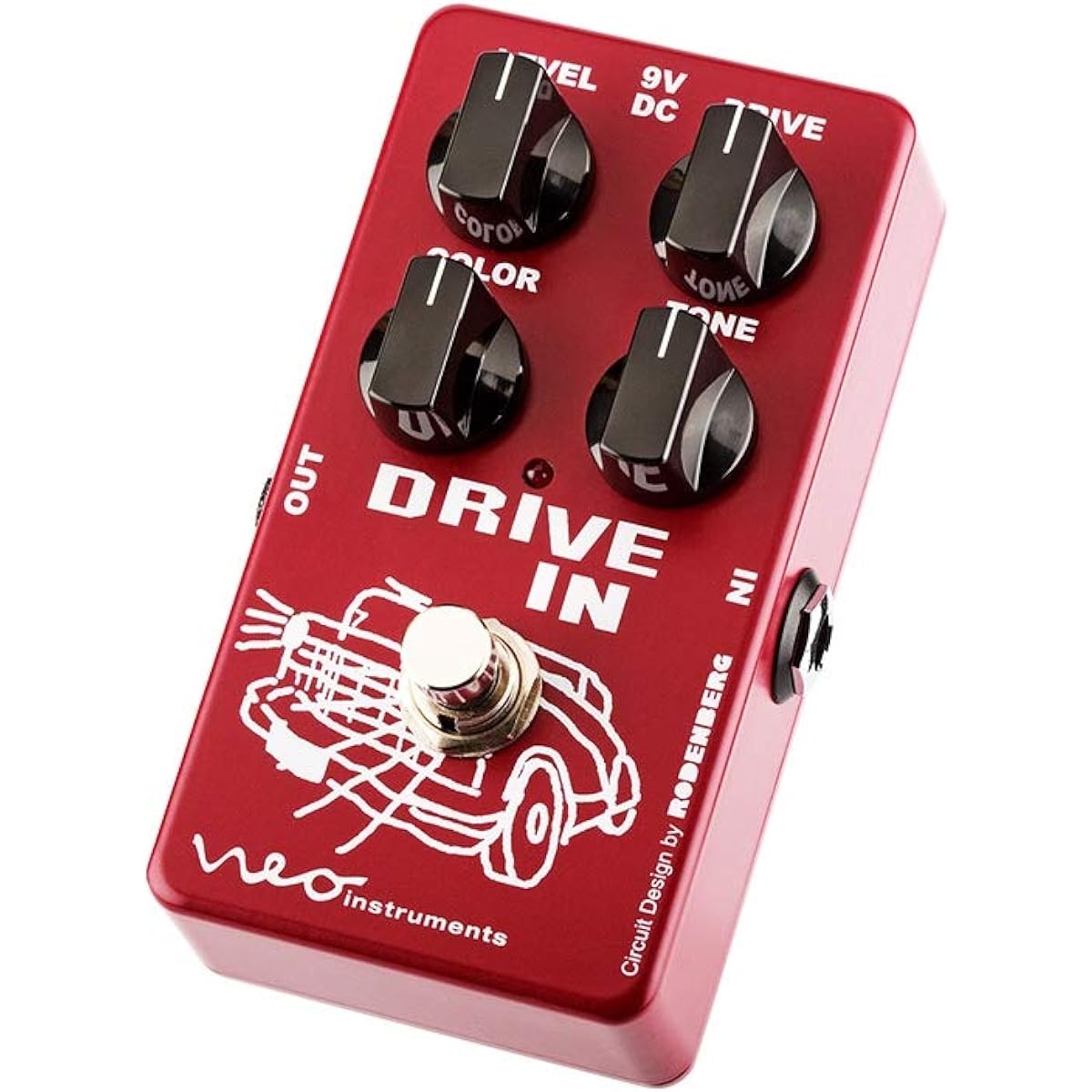 Neo Instruments DRIVE IN Guitar Effector Analog Overdrive Red [Domestic regular product]