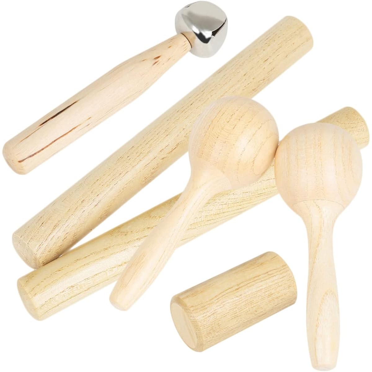 VICASKY 5 Sets Toddler Wooden Percussion Musical Instruments Wood Home for Kids