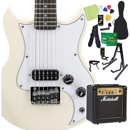 VOX SDC-1 MINI WH (White) Mini Electric Guitar Beginner 14-piece Set [Includes MG10] Mini Guitar Travel Guitar Short Scale White Box