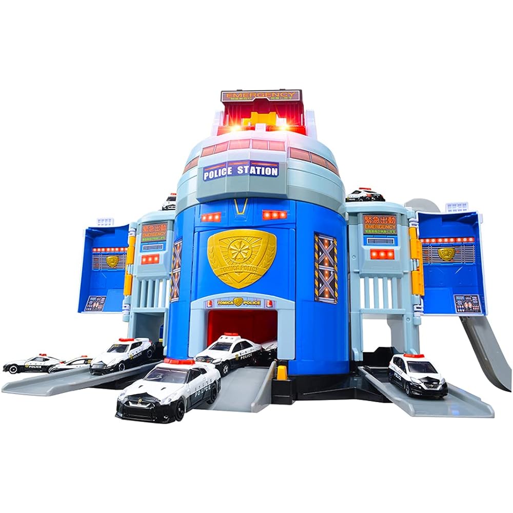 Tomica Transformation! DX Police Station and Tomica Police Dispatch! Police Carrier Car Set Set