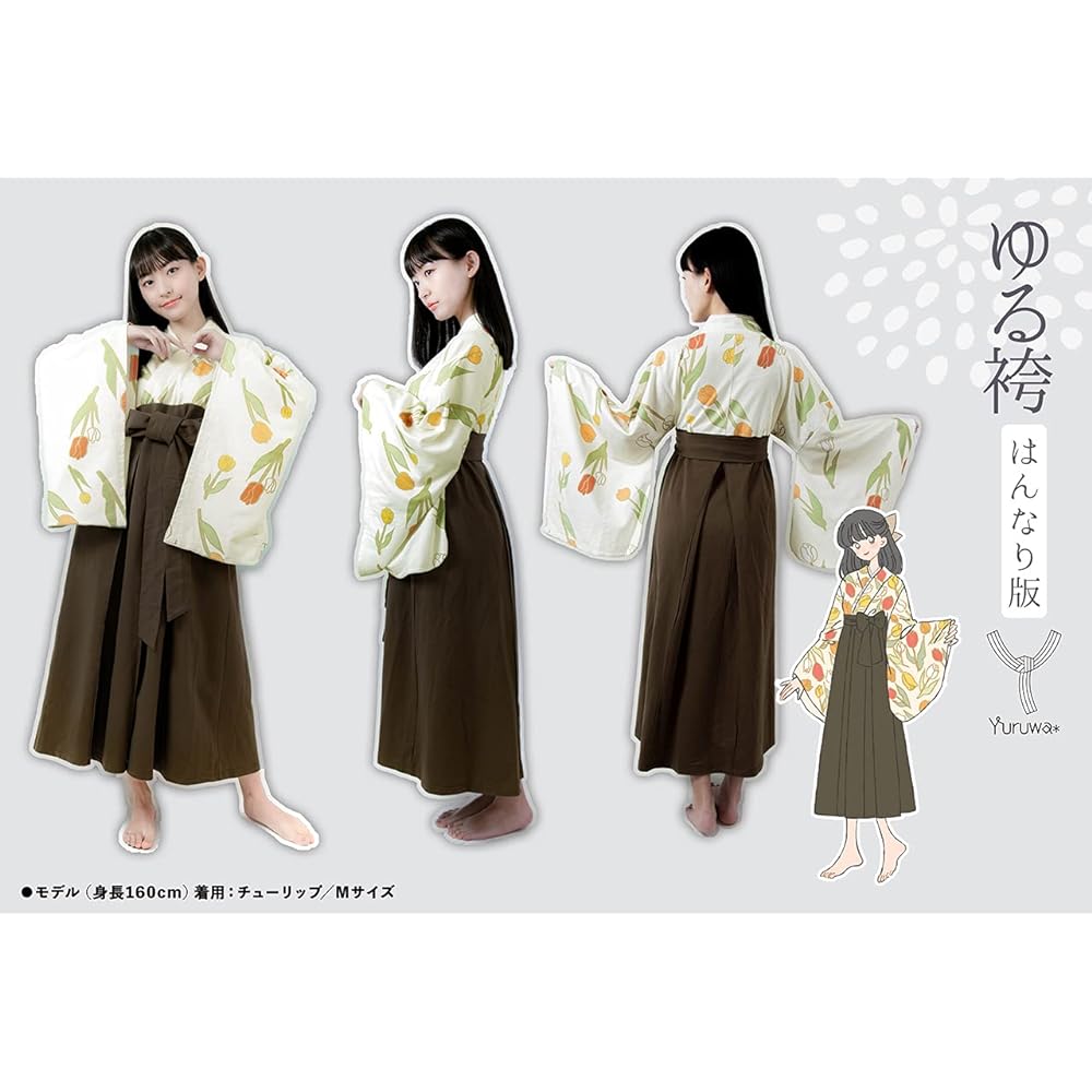 [Campfire Creation] CAMPFIRE Creation Yuru Hakama Hannari Edition Tulip Pattern Women's L