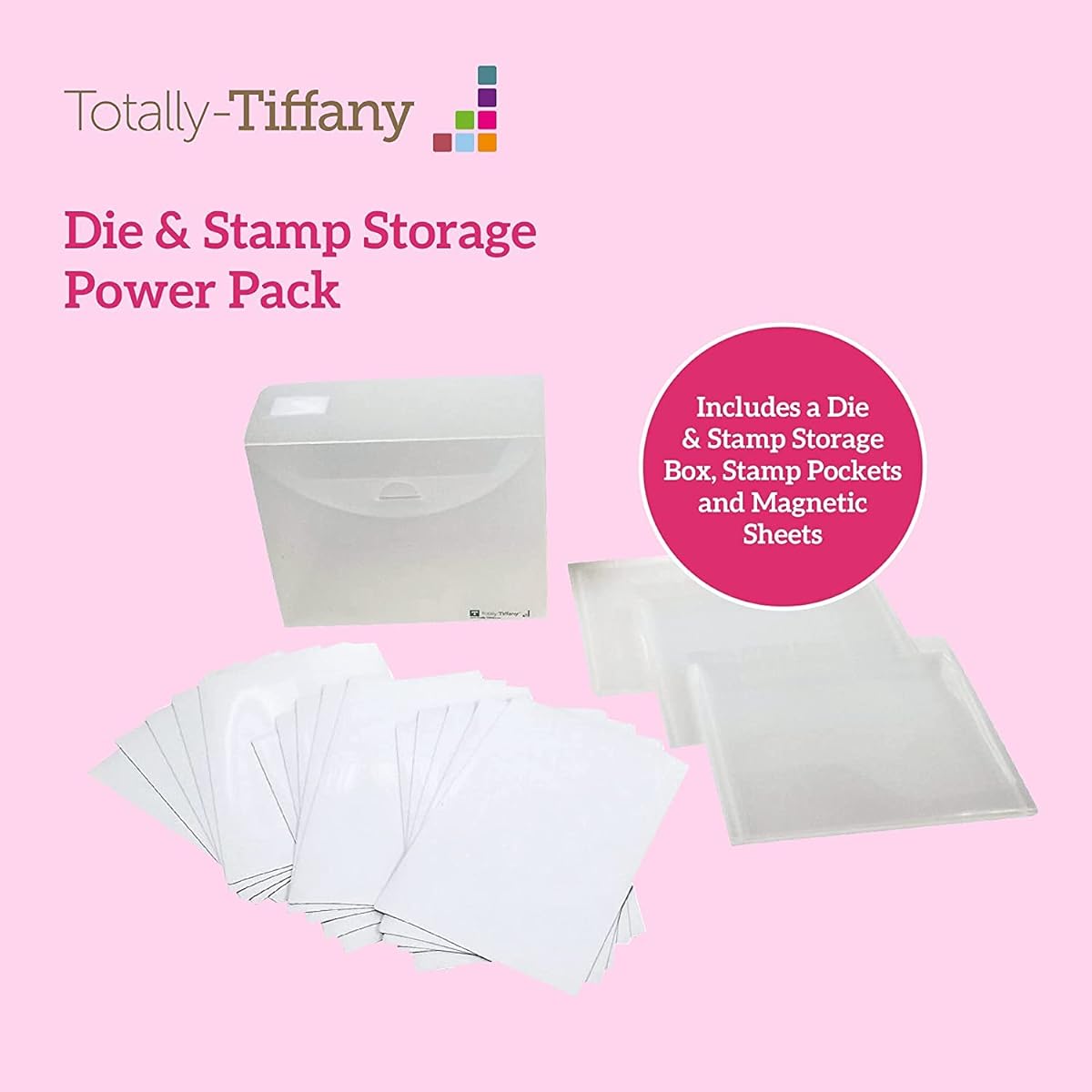 Totally Tiffany Die and Stamp Storage Power Pack 3 Pack - Holds up to 90 Stamps and Die Sets