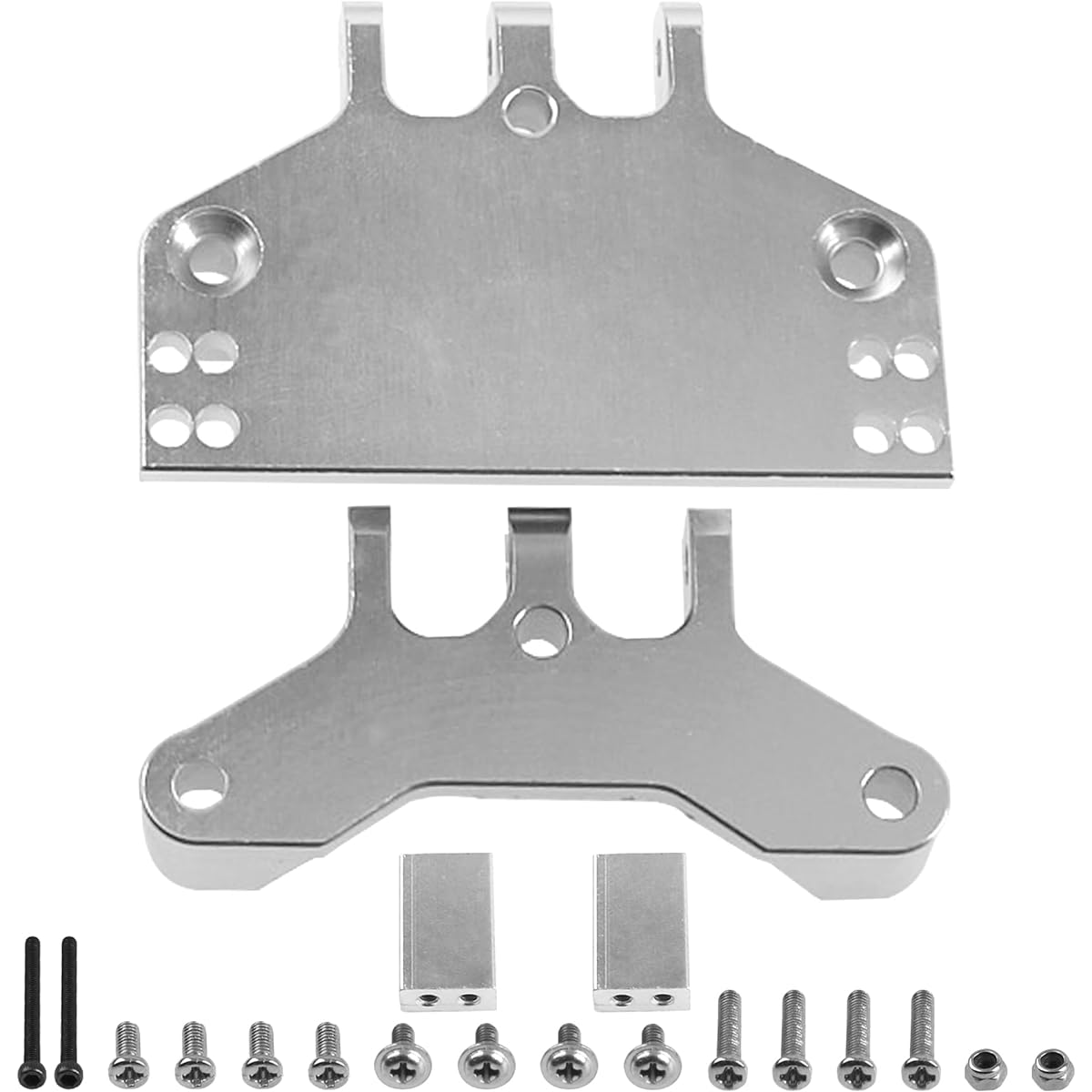 Vgoohobby RC Car Pull Rod Base Seat Mount Tie Rod Servo Bracket Compatible with MN Model G500 1/12 RC Car Upgrade Parts (Silver)