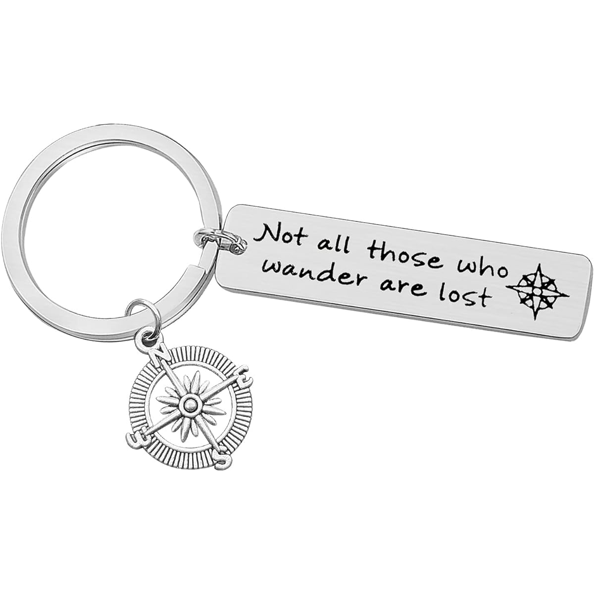 Traveler Gift Keychain Happy Camper Jewelry Keychain Travel Gift Inspirational Gift Camping Gift Keychain Wanderlust Gift Vacation Gift Birthday Christmas Retirement Gift Gift for Travelers