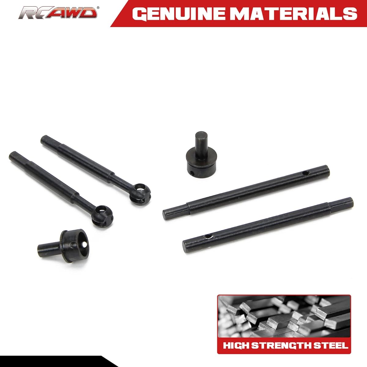 RCAWD Front Rear CVD Drive Shaft and Axles for FMS 1/24 FCX24 Drive Shaft Crawler