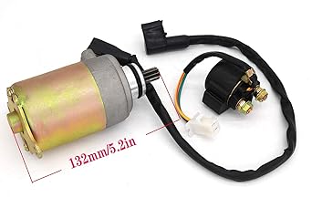 Starter Solenoid Relay Starter Solenoid Relay & Starter Motor 4 Stroke GY6 Engine 50cc 150cc 200cc 250cc Dirt Bike Scooter Go Kart Tao Set San Lu