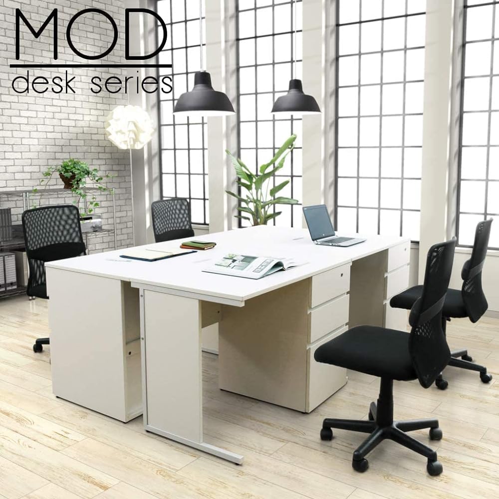 Iris Plaza Desk, Computer Desk, PC Desk, Study Desk, Office Furniture, 3 Tier Side Desk, with Key, White, Width 439 x Depth 600 x Height 700 mm MOD-W600-W
