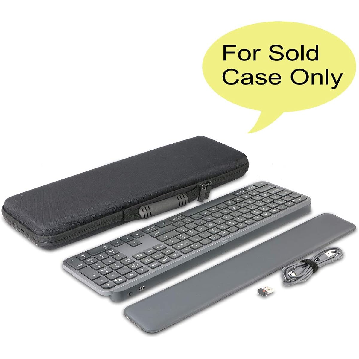 co2CREA Travel Storage Carry Case Cover for Logitech MX Keys/MX Keys S/MX Keys Plus Advanced Wireless Backlit Keyboard (Box Only) (Case for MX Keys Keyboard, Black)
