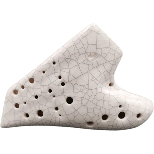 3 Tube White Cracked Ocarina AC Tone C Tone Student Beginner Wide Range Portable Musical Instrument Ocarina Instrument