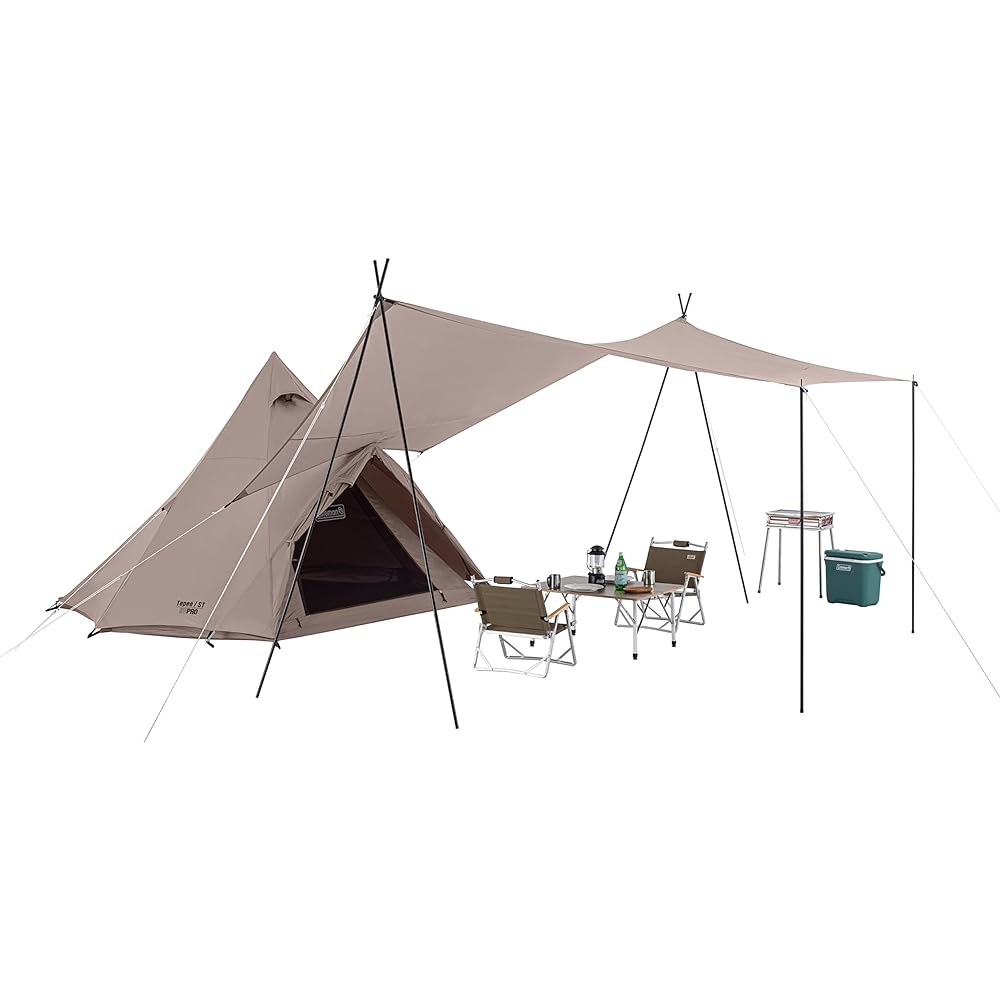 Coleman Tent Tepee/ST (Greige) for 3~4 People Shade