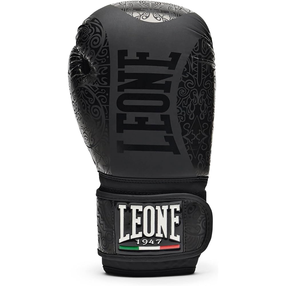 LEONE 1947 Boxing Gloves Unisex [NEW MAORI] Synthetic Leather Velcro Closure Maori Pattern Design GN070 [Genuine Product]