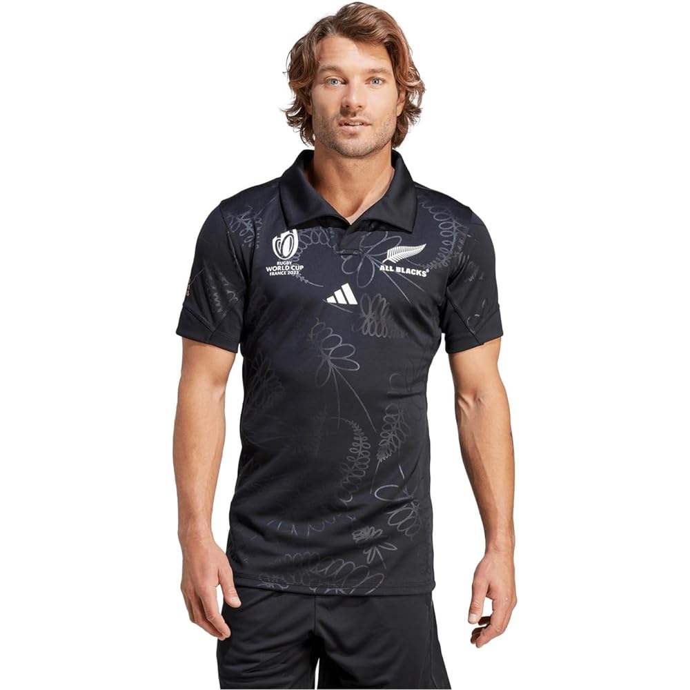 Adidas IJJ39 Men's Short Sleeve Uniform All Blacks Rugby Performance Home Jersey